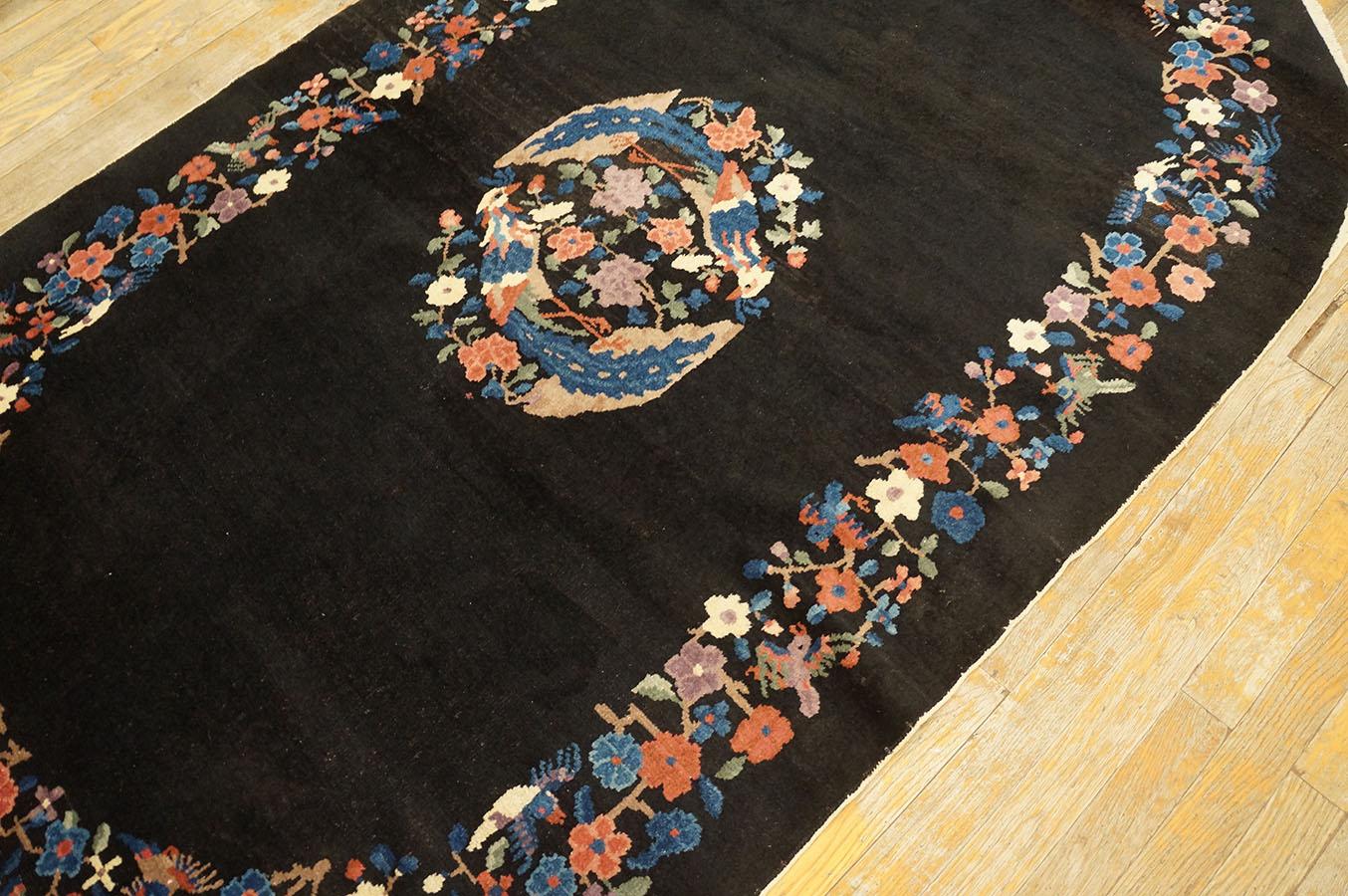 Wool 1920s Chinese Art Deco Carpet ( 4'1