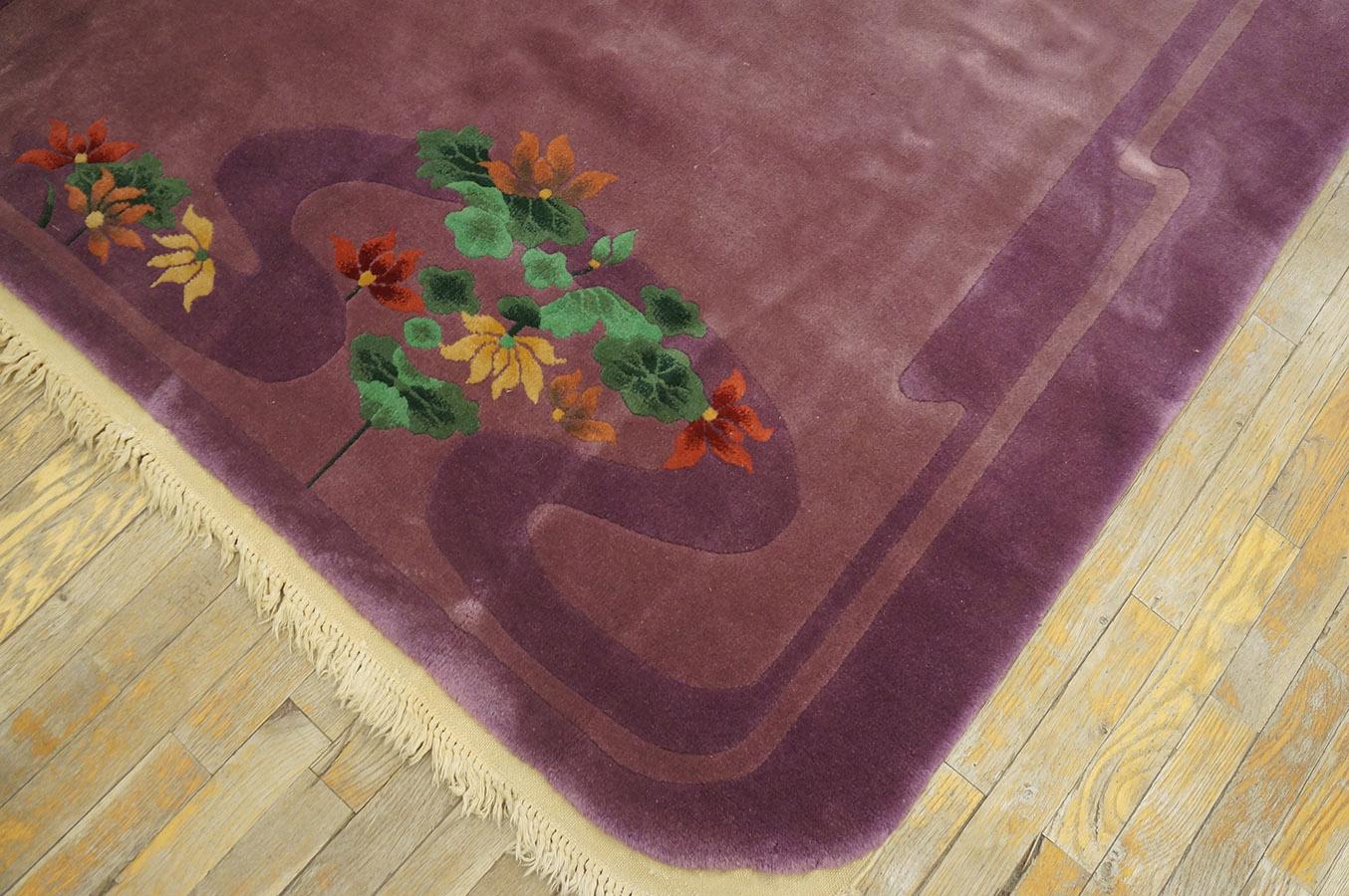 Art déco Tapis Art Déco chinois des années 1920 ( 4' 10'' x 8' 6'' - 147 x 259 cm) en vente