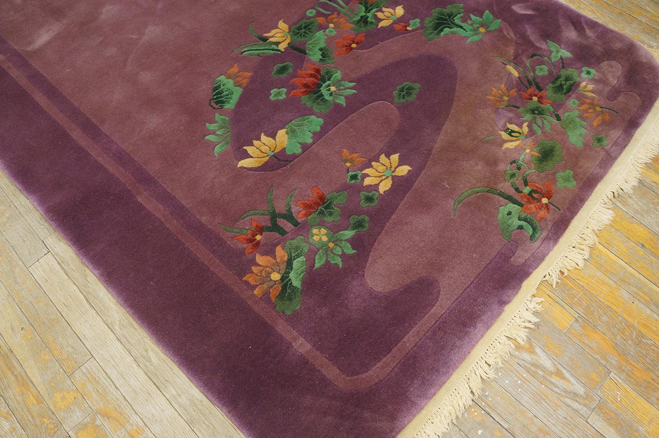1920s Chinese Art Deco Carpet ( 4' 10'' x 8' 6'' - 147 x 259 cm ) For Sale 4