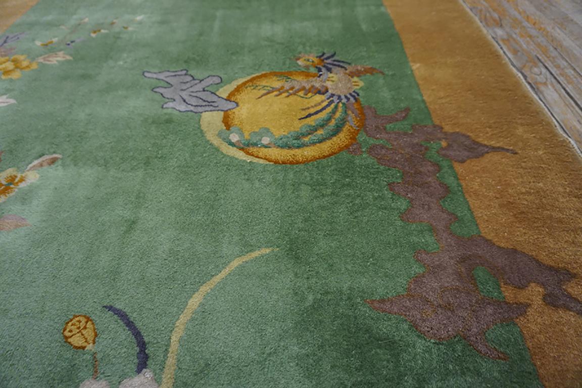 Early 20th Century 1920s Chinese Art Deco Carpet ( 4'5'' x 11'9'' - 135 x 358 ) For Sale
