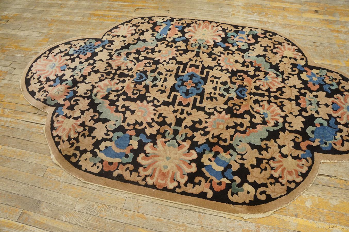 Early 20th Century 1920s Chinese Art Deco Carpet by Fetti - Li Workshop (4' 6''x 7' 6''-137 x 228) For Sale