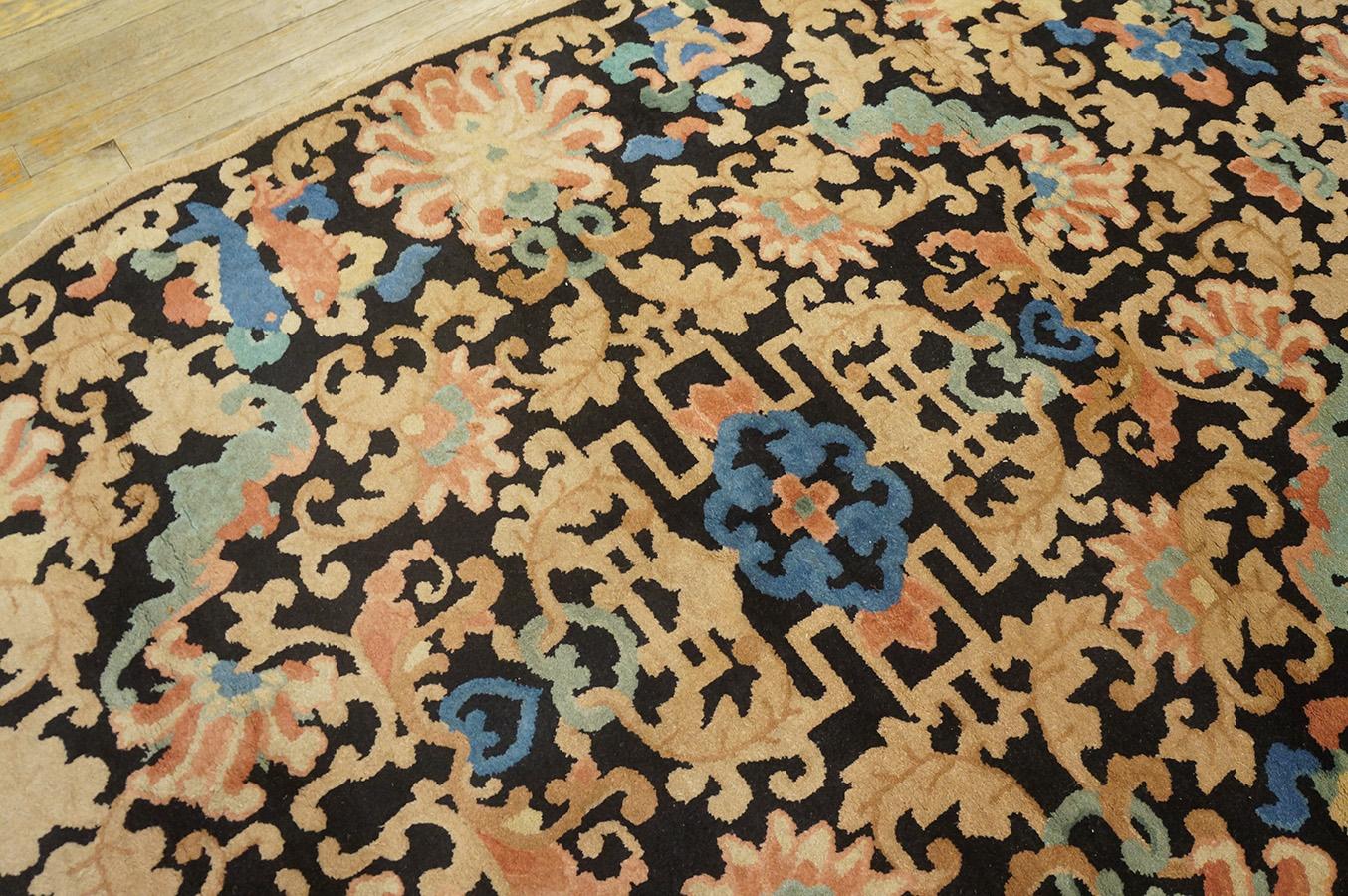 Wool 1920s Chinese Art Deco Carpet by Fetti - Li Workshop (4' 6''x 7' 6''-137 x 228) For Sale