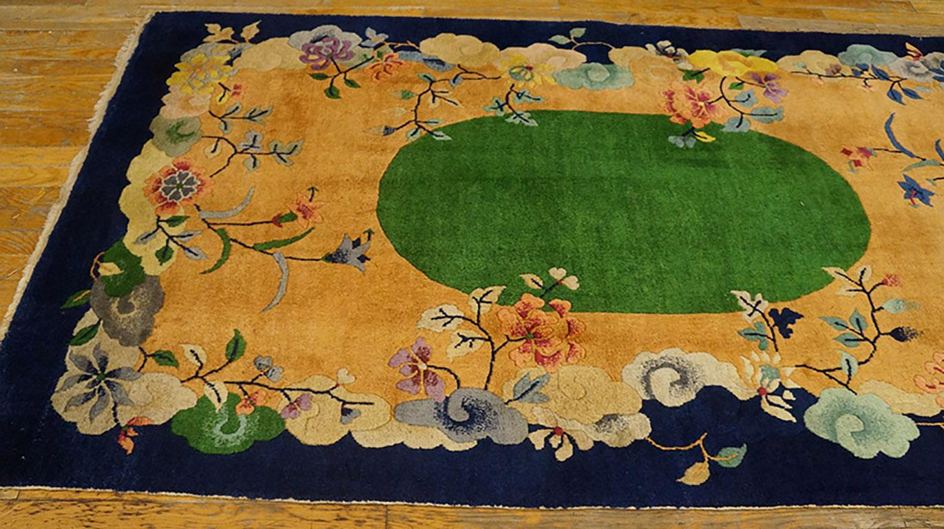 Wool 1920s Chinese Art Deco Carpet ( 4' x 6'10