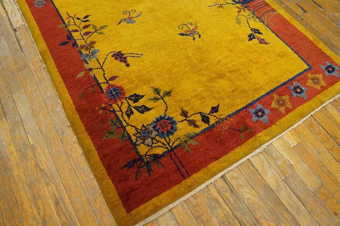 Début du 20ème siècle Tapis Art Déco chinois des années 1920 ( 4'' x 6''10