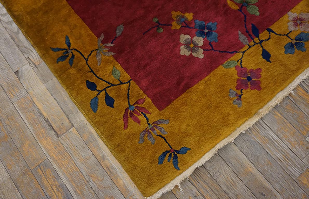 1920s Chinese Art Deco Rug ( 4' x 7' - 122 x 214 ) In Good Condition For Sale In New York, NY