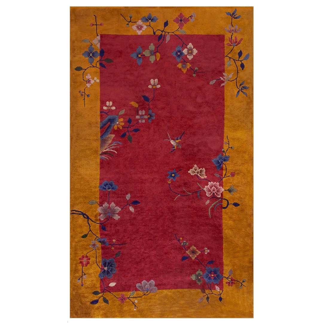 Chinesischer Art-déco-Teppich aus den 1920er Jahren ( 4'' x 7'' - 122 x 214)