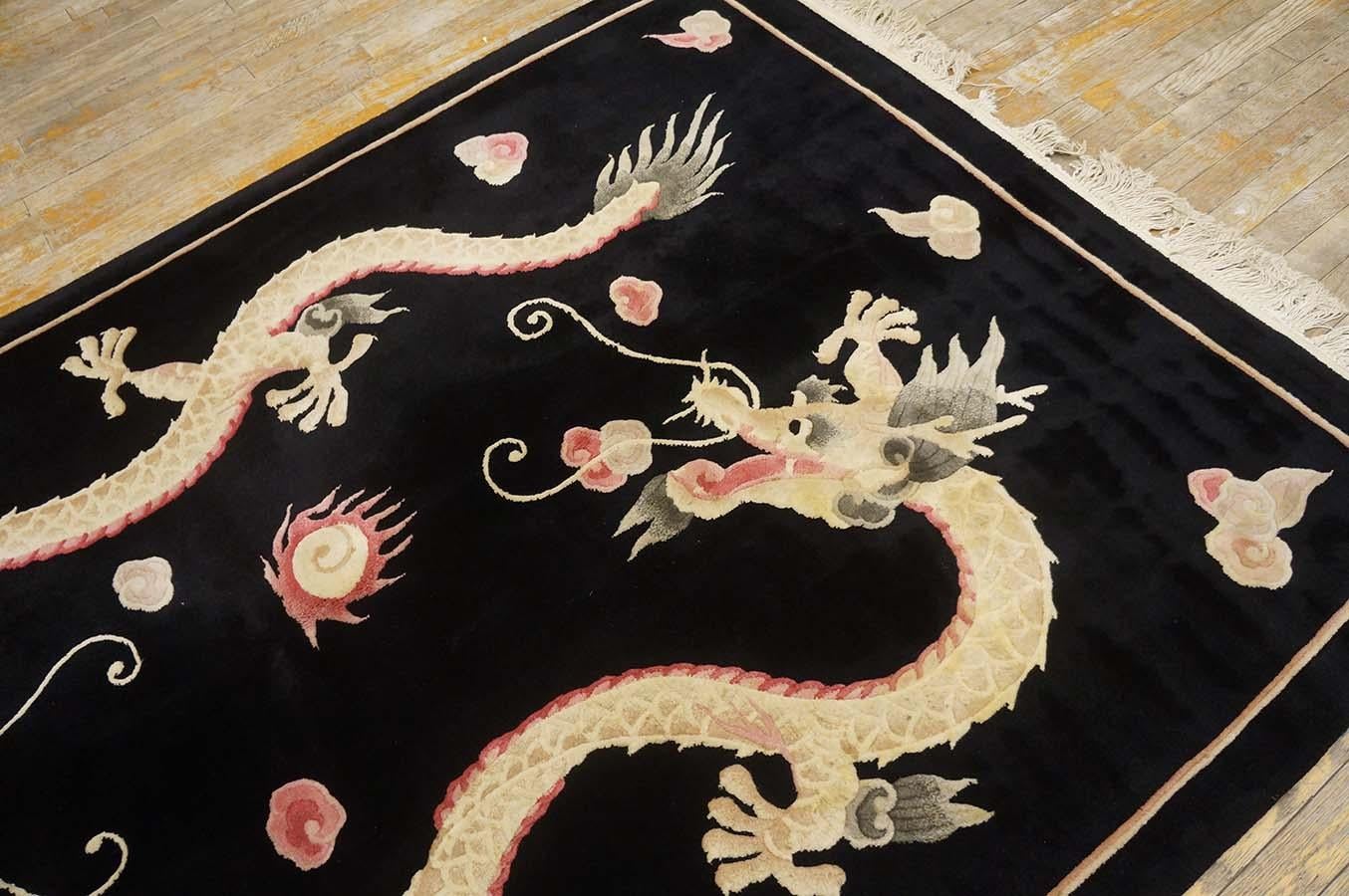 Vintage 1980s Chinese Dragon Carpet ( 5' x 8' - 152 x 243 cm) For Sale 2