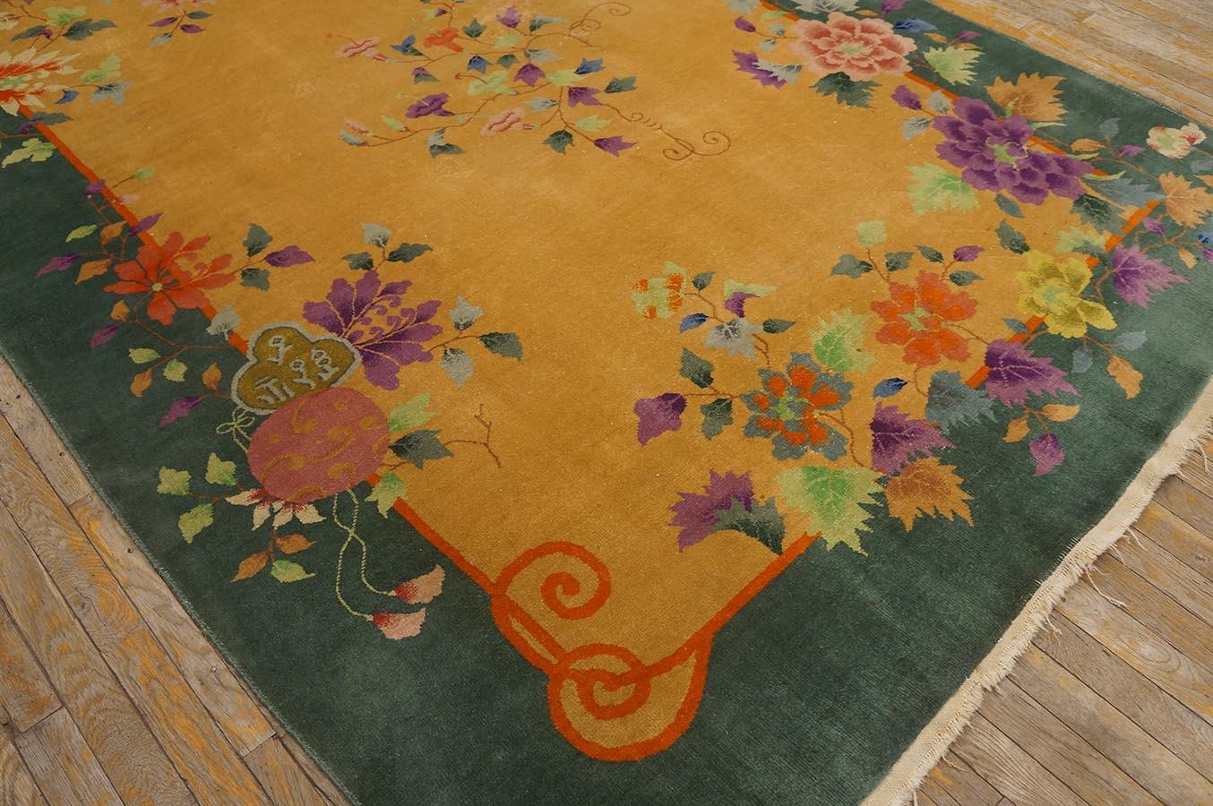 1920s Chinese Art Deco Carpet ( 5'10