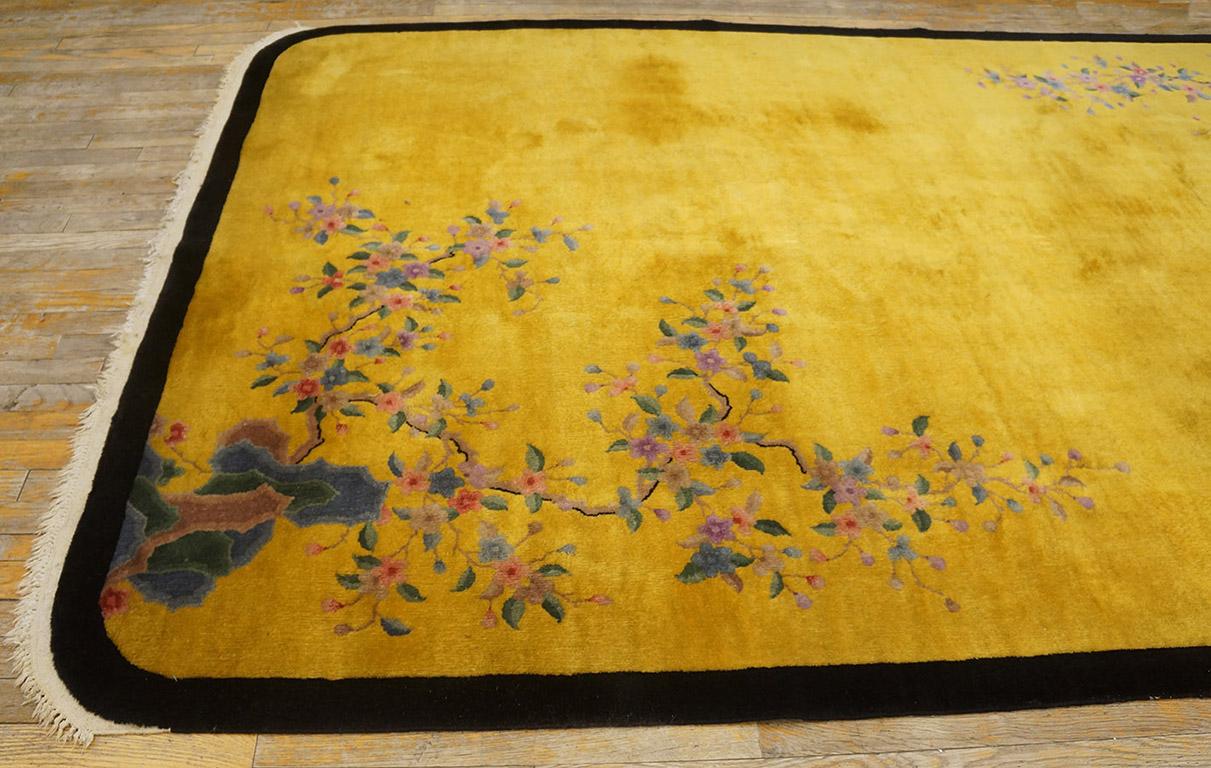 Early 20th Century 1920s Chinese Art Deco Carpet By Nichols Atelier  ( 5'10