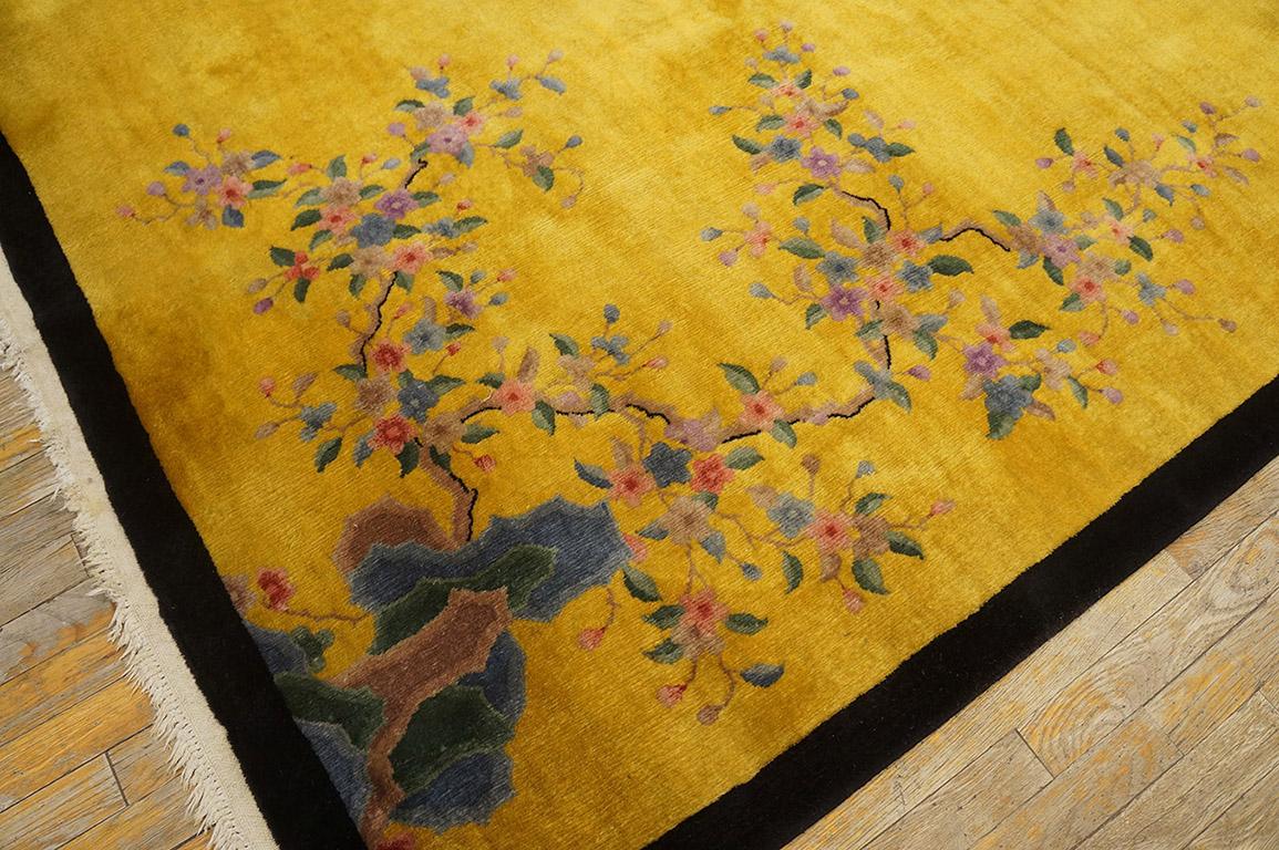 Wool 1920s Chinese Art Deco Carpet By Nichols Atelier  ( 5'10
