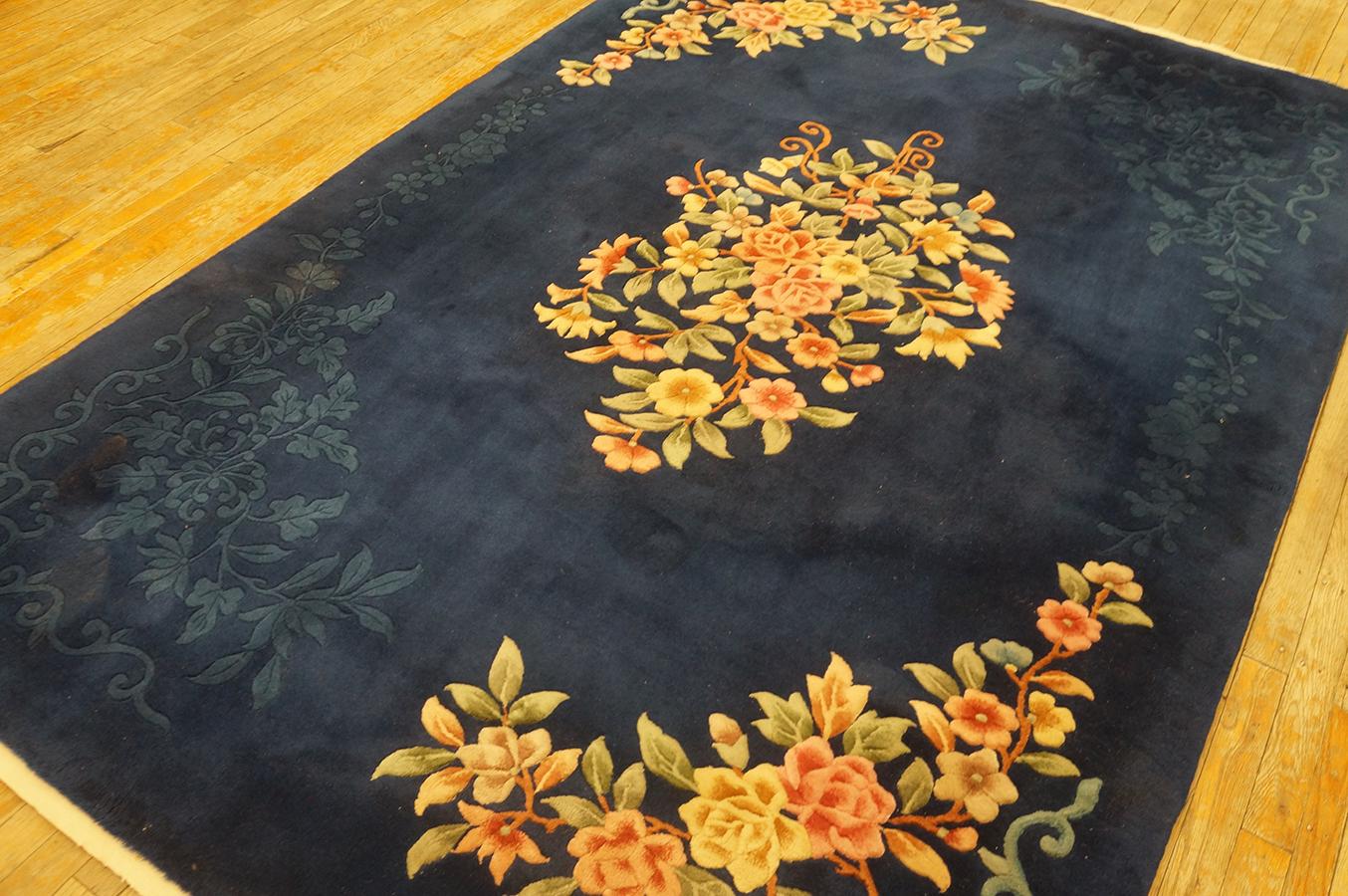 Wool 1930s Chinese Art Deco Carpet ( 5'6
