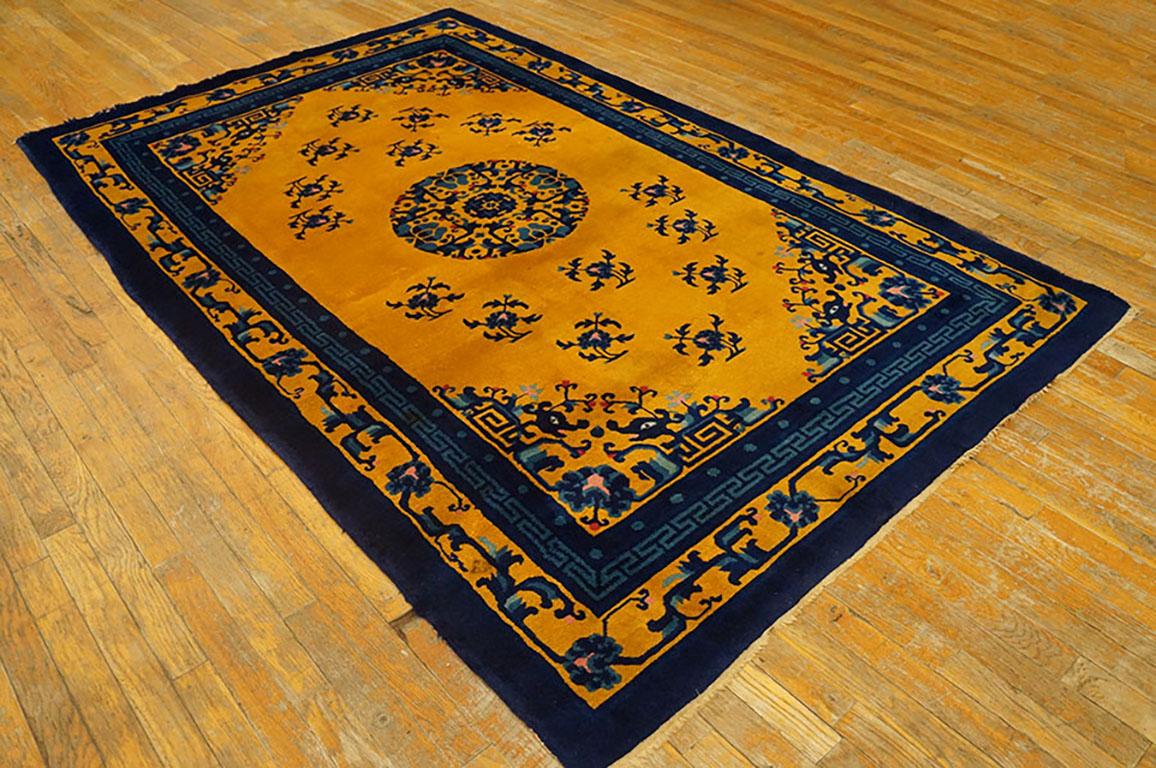 Wool Early 20th Century Chinese Peking Carpet ( 5' x 8' - 152 x 244 ) For Sale