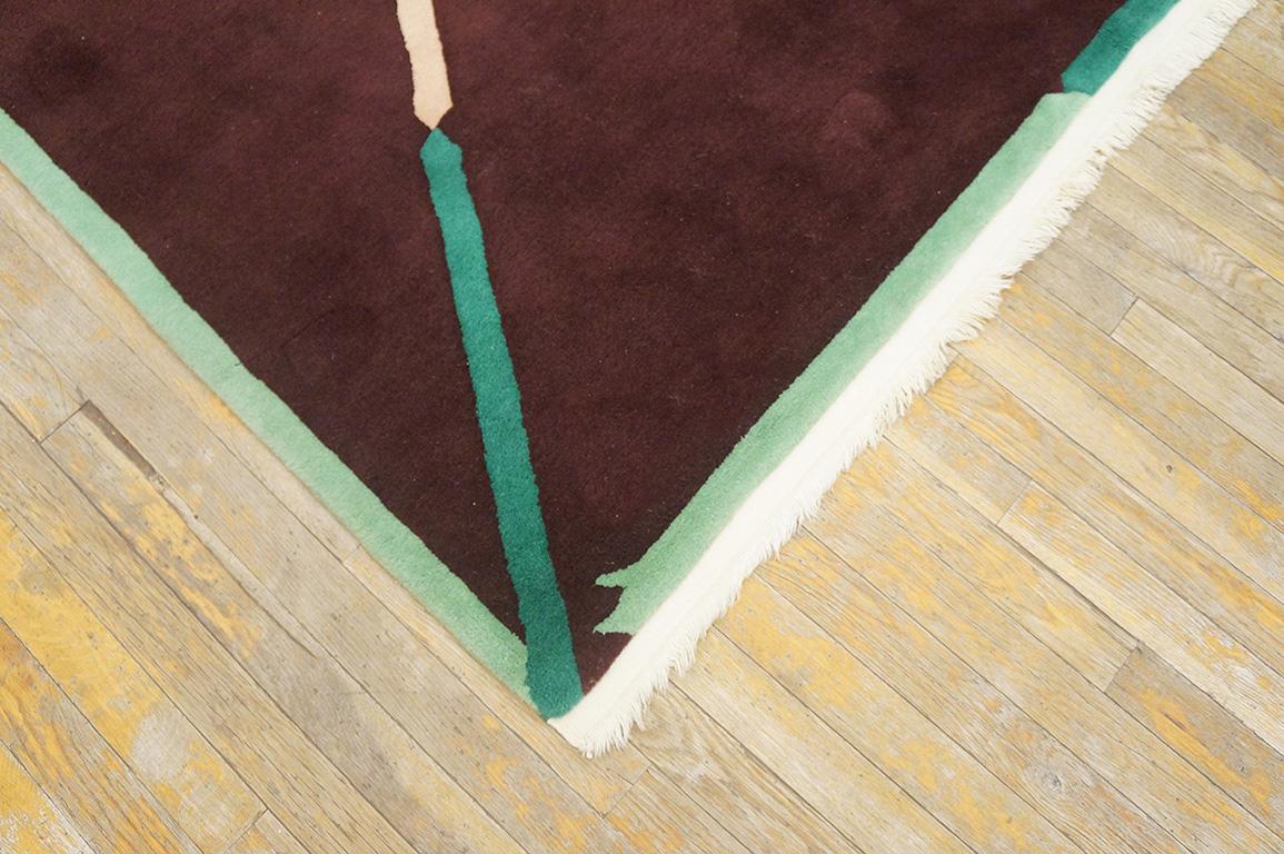 1930s Chinese Art Deco Carpet ( 5'2