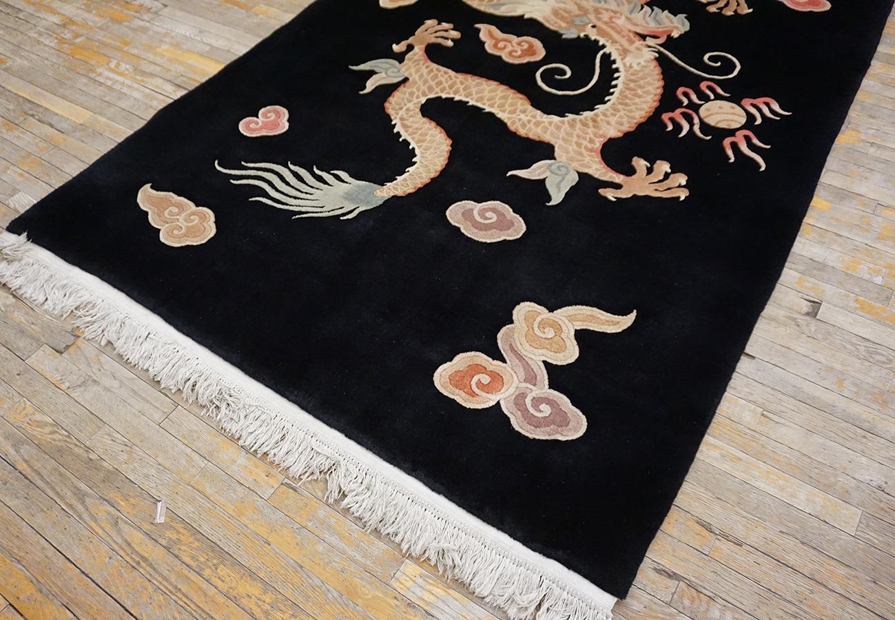 Vintage 1980s Chinesischer Drachenteppich ( 5'7