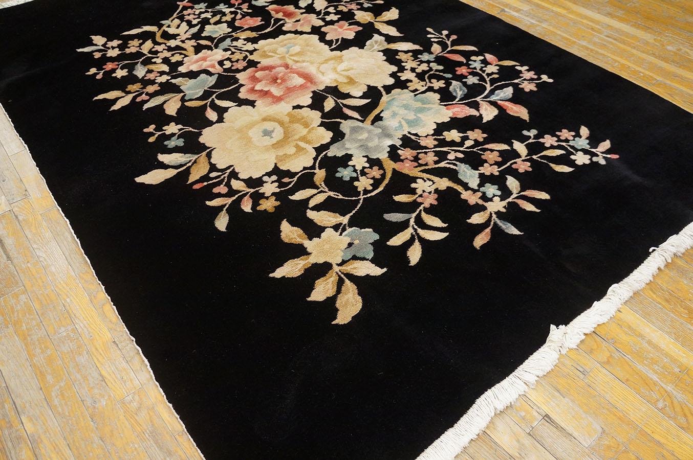 Noué à la main Tapis chinois Art Déco par Nichols Workshop ( 5'9