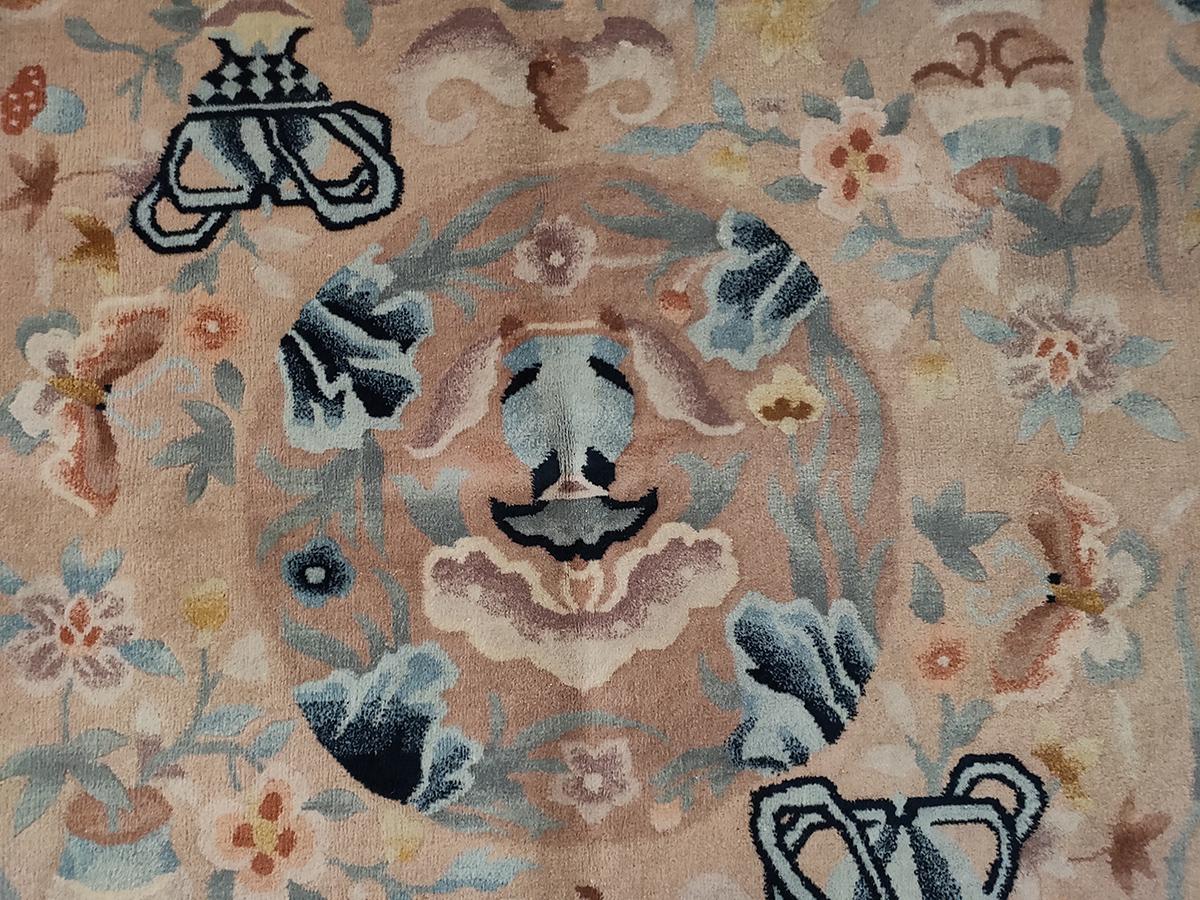 Hand-Knotted 1930s Chinese Art Deco Carpet ( 5'9