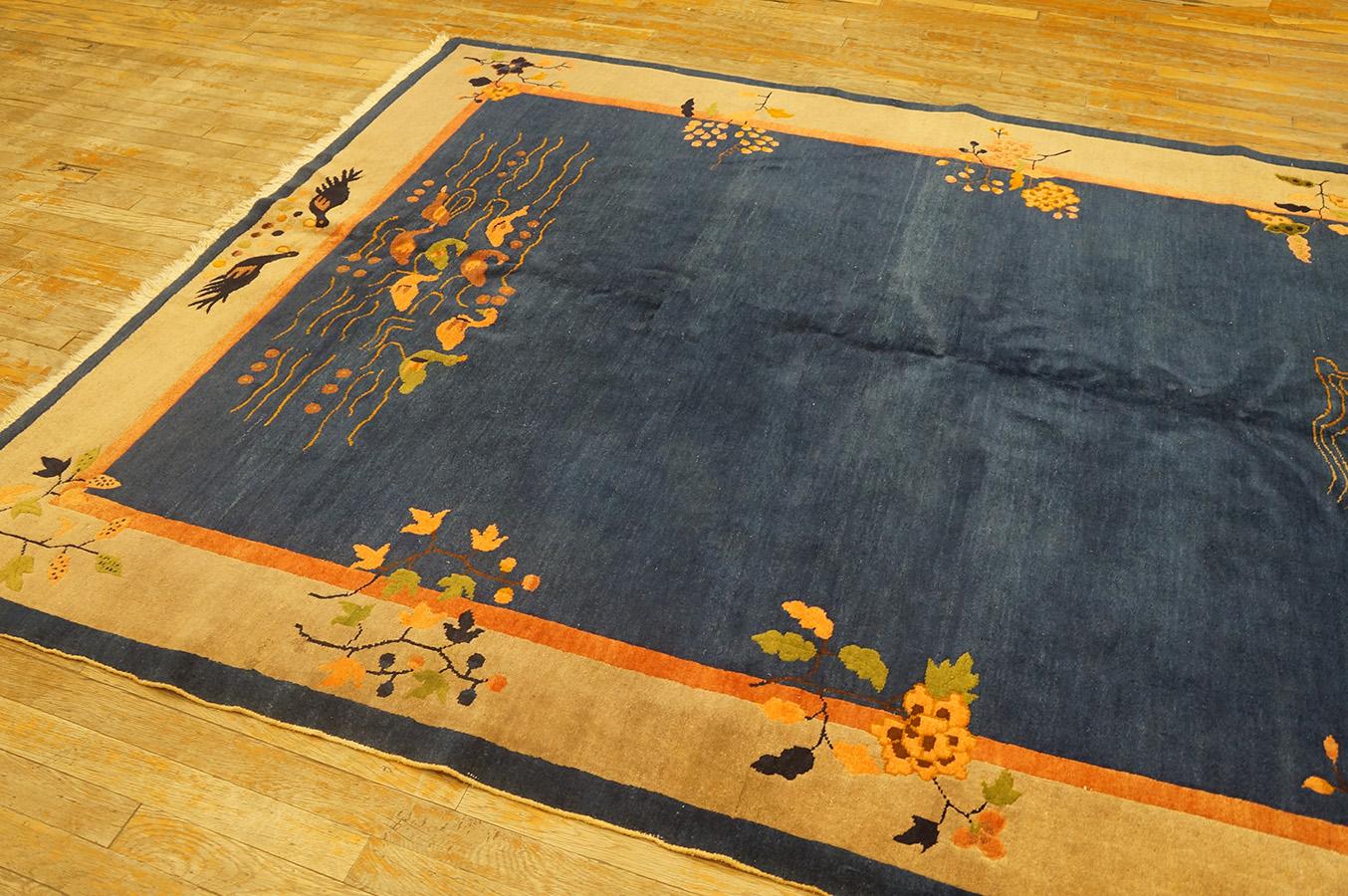 Hand-Knotted 1920s Chinese Art Deco Carpet  ( 6' x 8'9