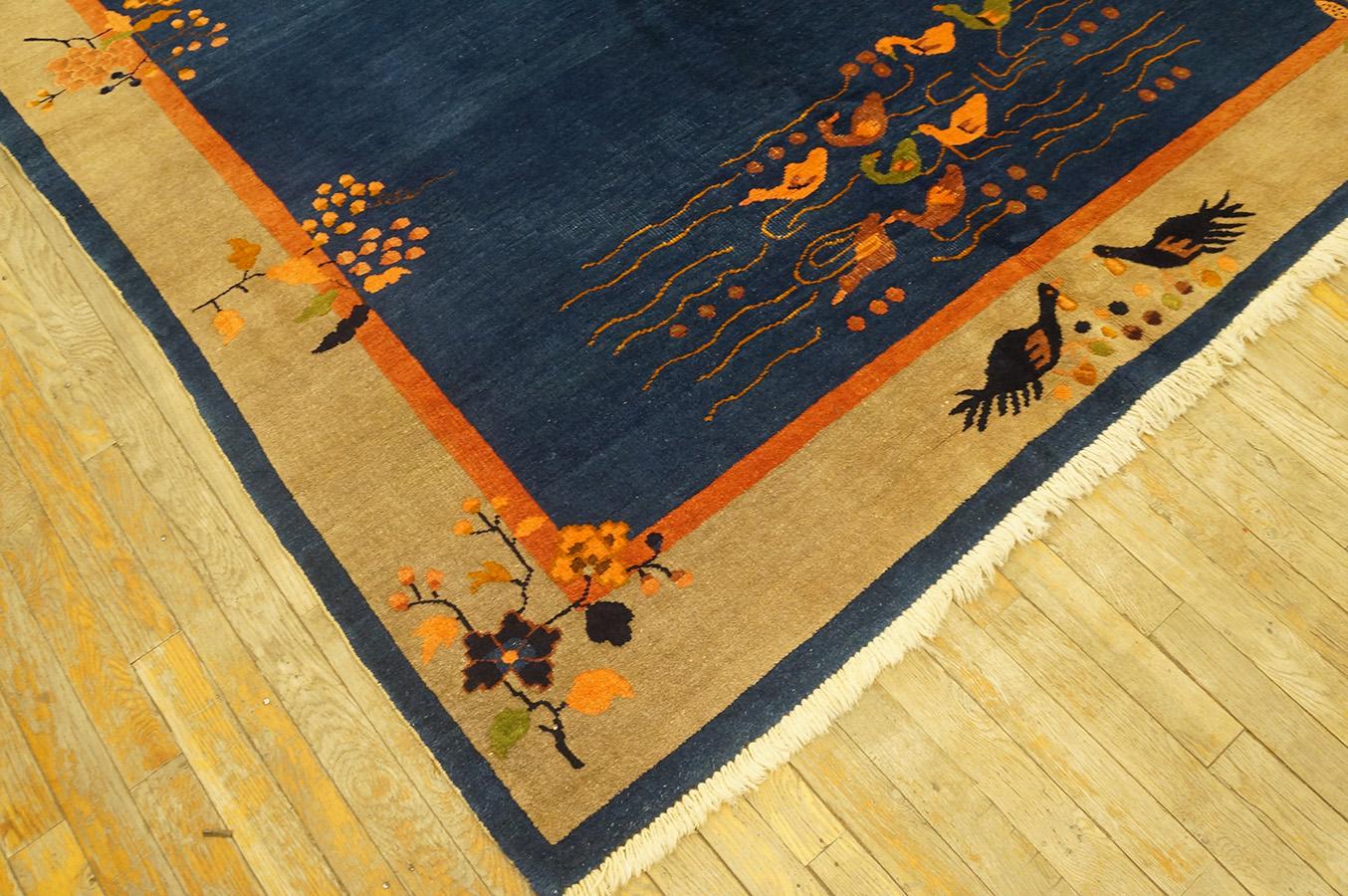 Wool 1920s Chinese Art Deco Carpet  ( 6' x 8'9