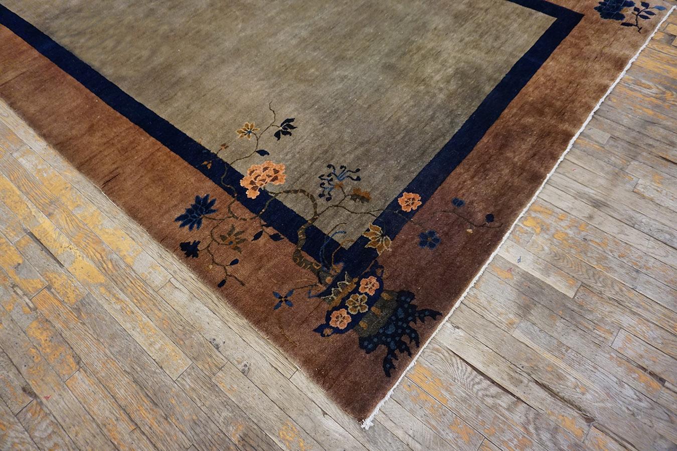Chinois 1920s Chinese Art Deco Gallery Carpet ( 6' x 11' 8