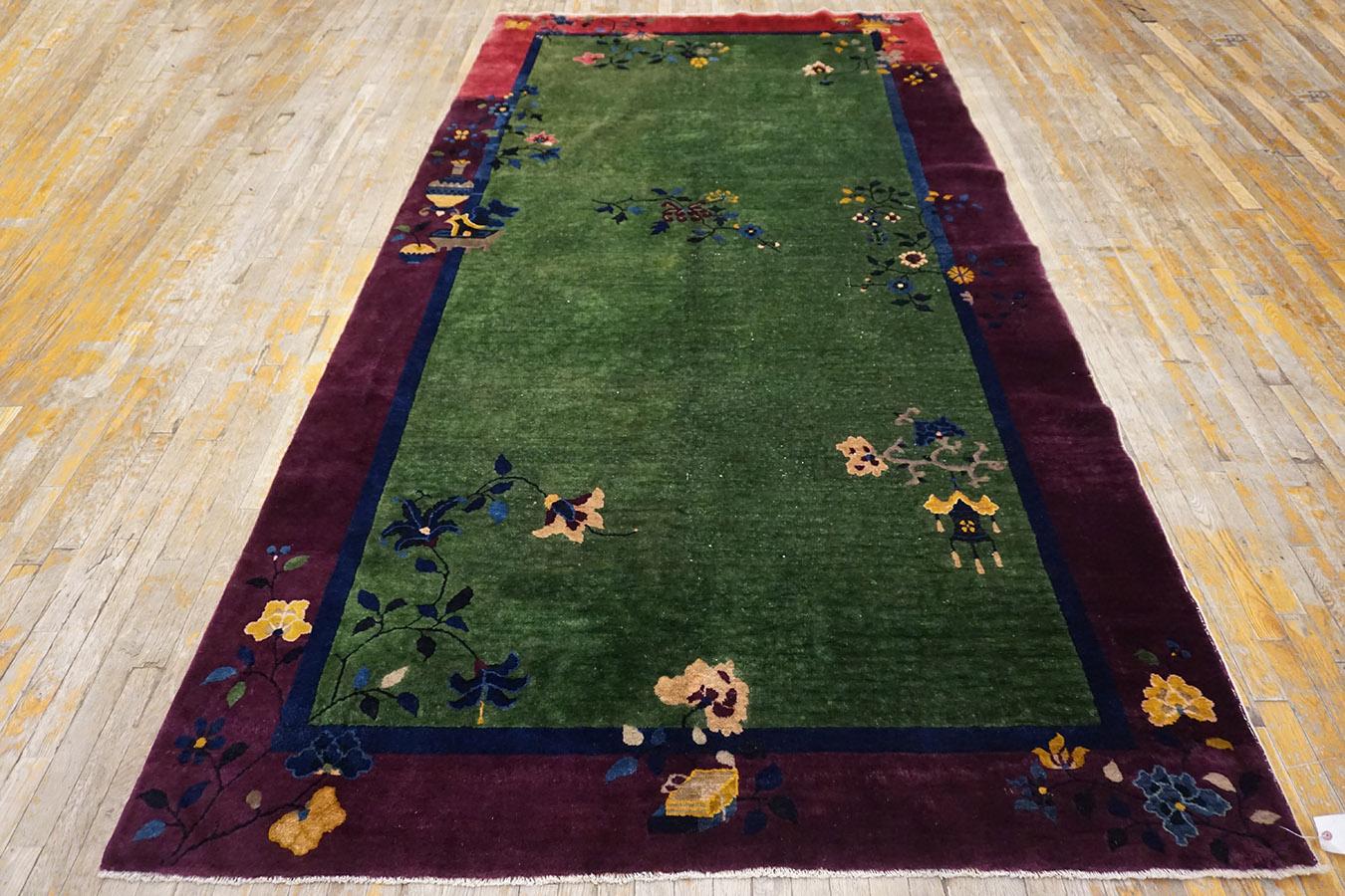 1920er Jahre Chinesischer Art Deco Teppich ( 6' x 11'4'' - 183 x 345 ) im Angebot 9