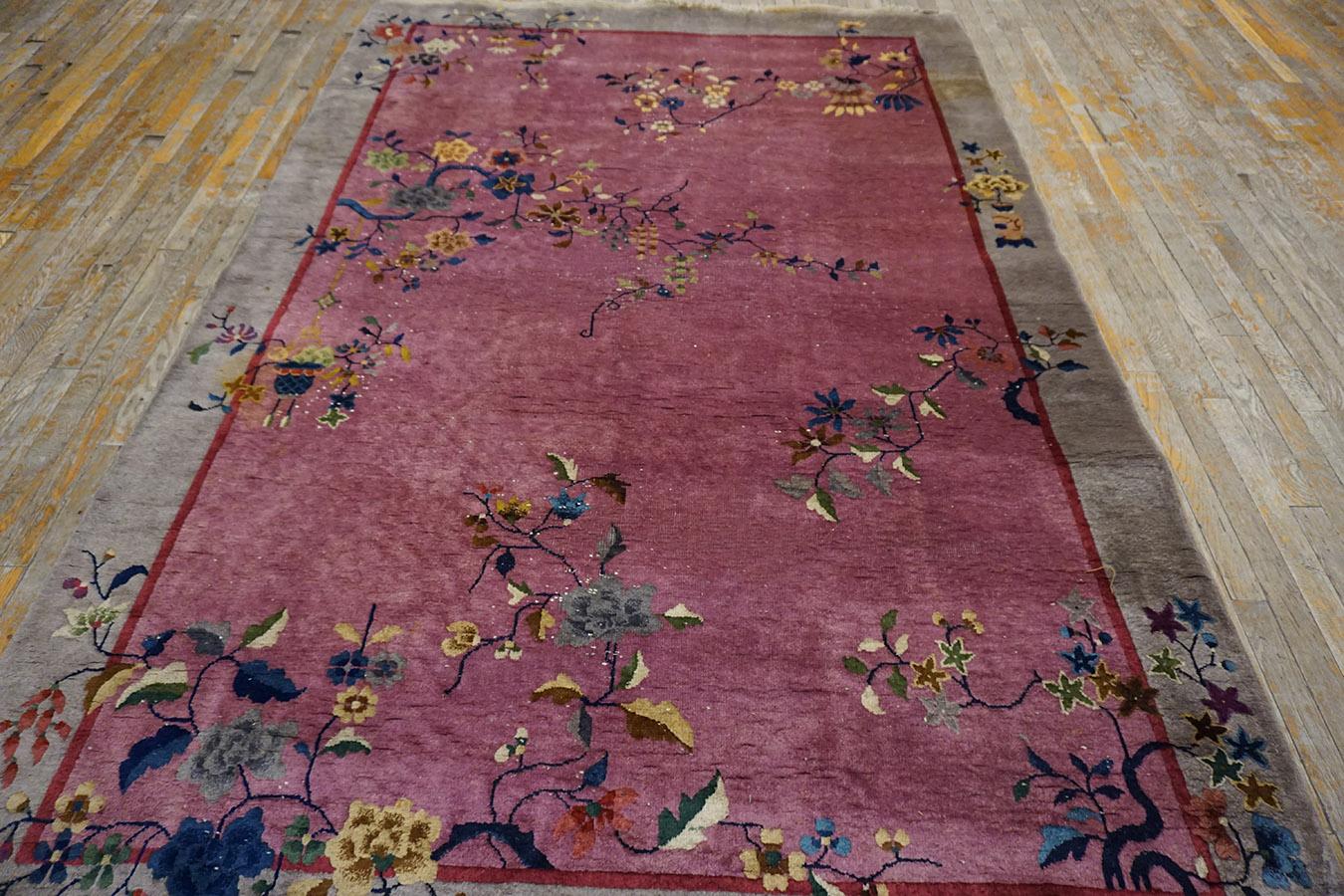 Hand-Knotted 1920s Chinese Art Deco Carpet ( 6' x 8'10