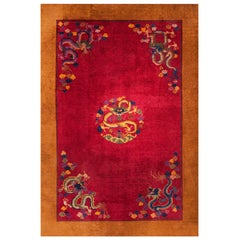 1920er Jahre Chinesischer Art Deco Drachen Teppich ( 6' x 8'9" - 183 x 267 )