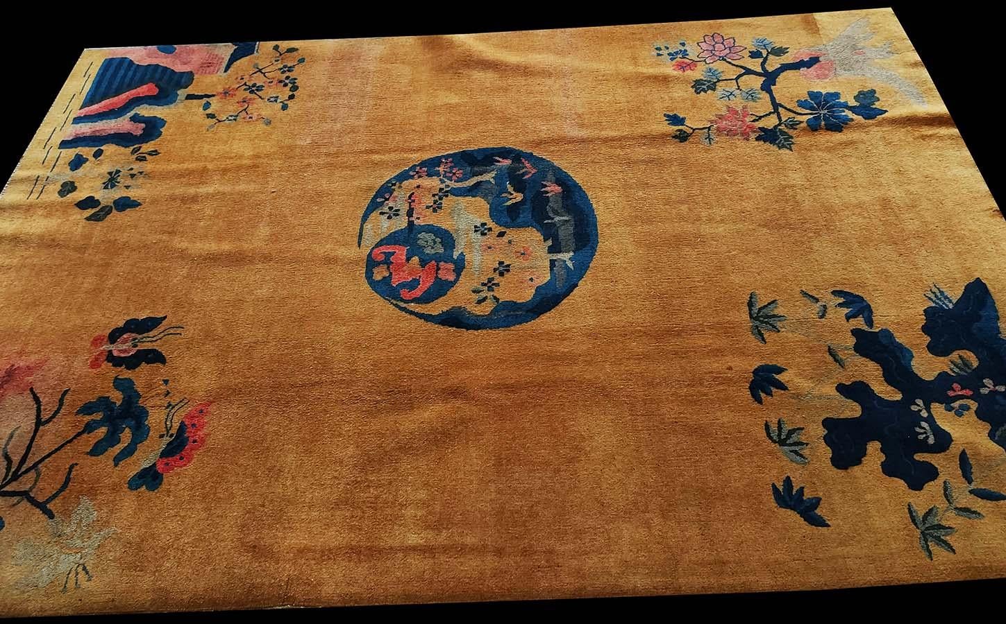 Wool 1920s Chinese Art Deco Carpet ( 6' X 8'6