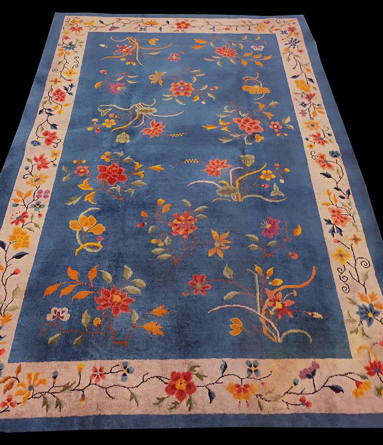 Hand-Knotted Antique Chinese Art Deco  Rug 6' 0