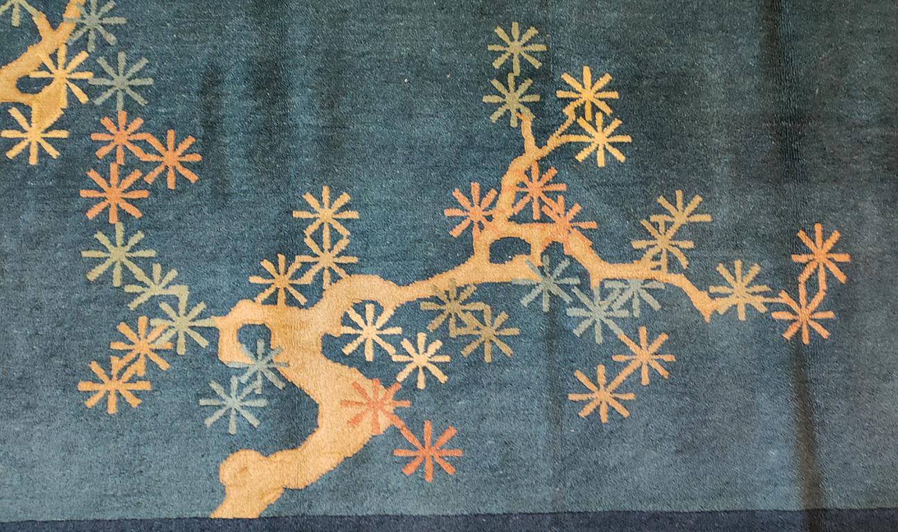 Hand-Knotted Antique Chinese Art Deco Rug 6' 2