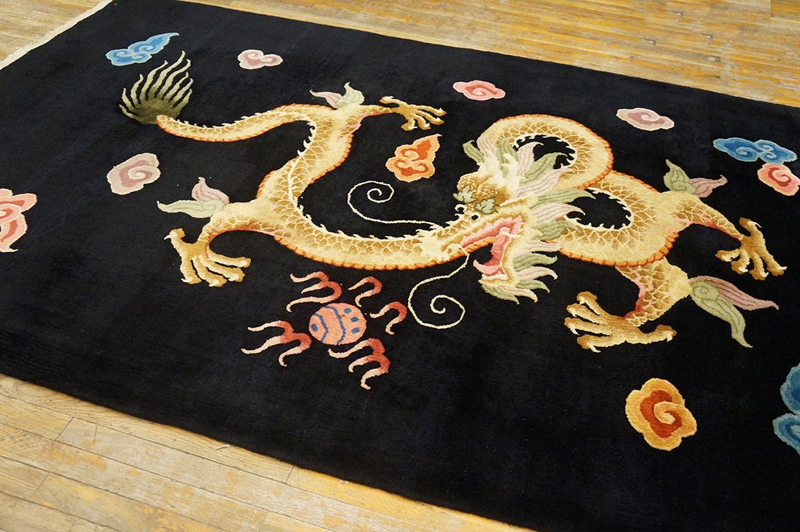 Wool Chinese Art Deco Carpet 6' 2