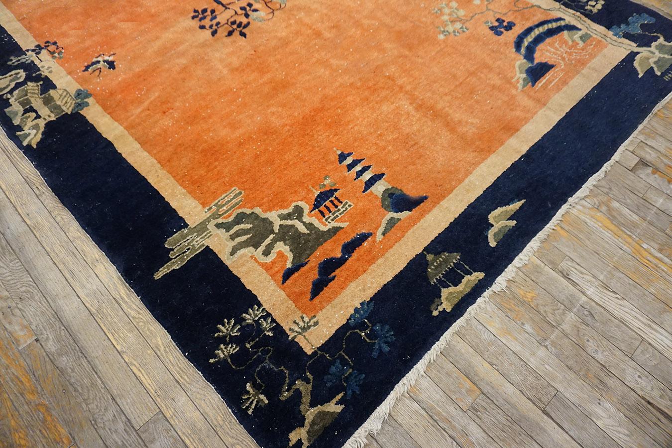 Early 20th Century 1920s Chinese Art Deco Carpet ( 6 'x 8'6