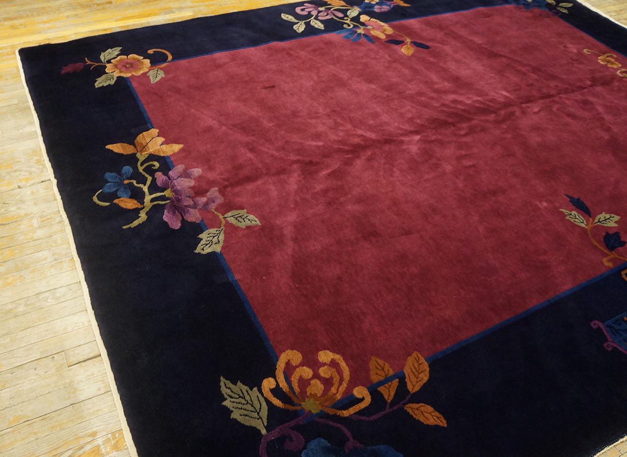 1920er Jahre Chinesischer Art Deco Teppich ( 9' x 11'3