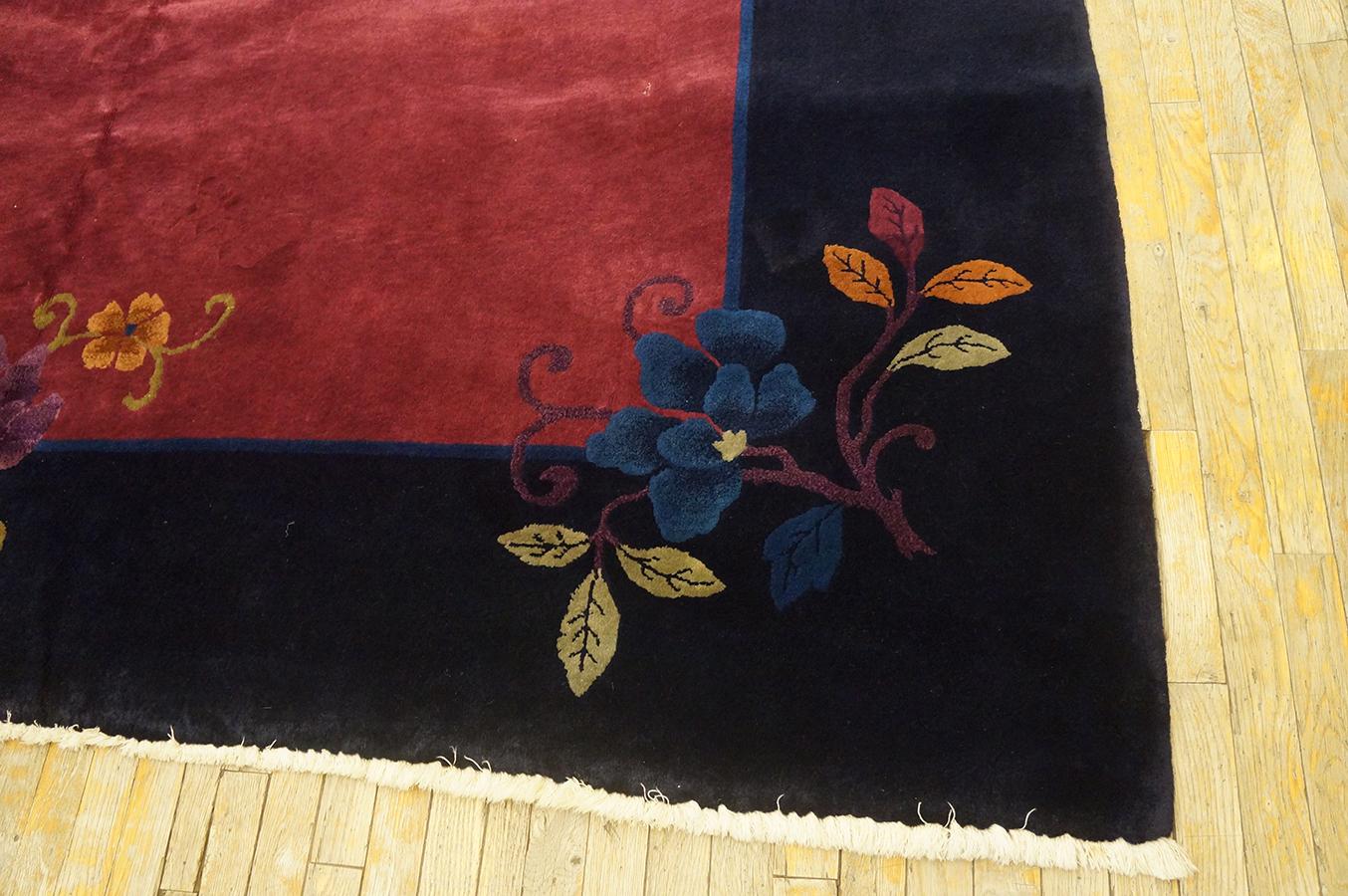 1920er Jahre Chinesischer Art Deco Teppich ( 9' x 11'3
