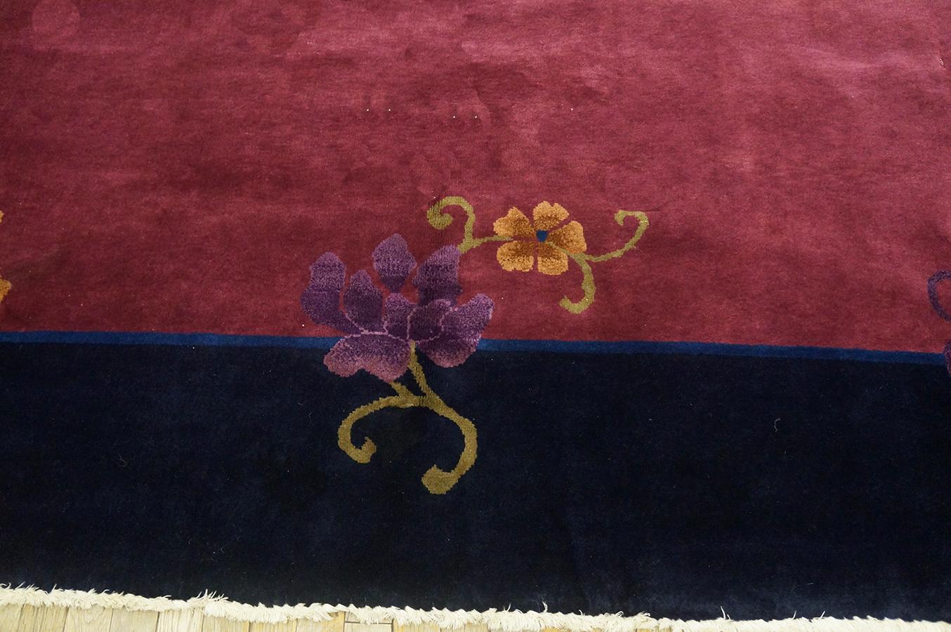 1920er Jahre Chinesischer Art Deco Teppich ( 9' x 11'3