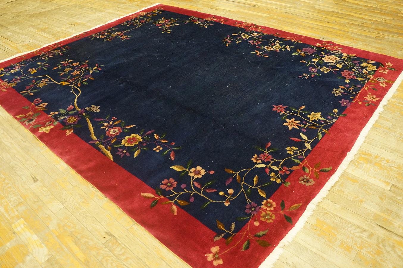 1920s Chinese Art Deco Carpet ( 7' 10'' x 9' 7'' - 238 x 292 ) In Good Condition For Sale In New York, NY
