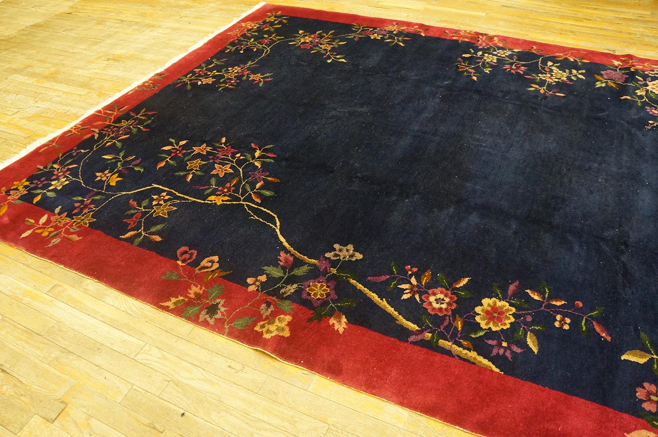 Wool 1920s Chinese Art Deco Carpet ( 7' 10'' x 9' 7'' - 238 x 292 ) For Sale