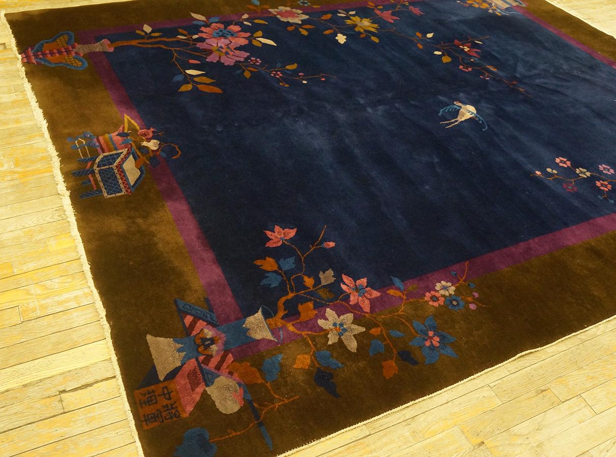 Wool 1920s Chinese Art Deco Carpet ( 7' 10