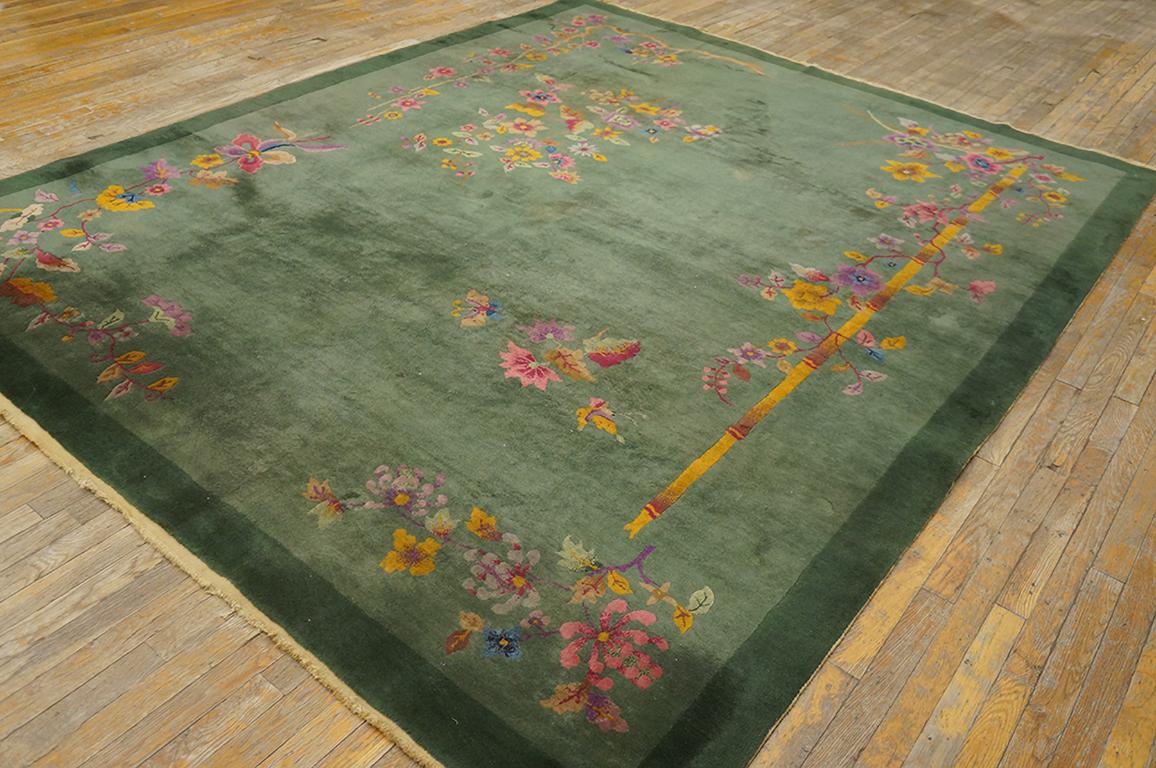 Hand-Knotted 1920s Chinese Art Deco Carpet ( 7' 10'' x 9' 7'' - 239 x 292 cm) For Sale