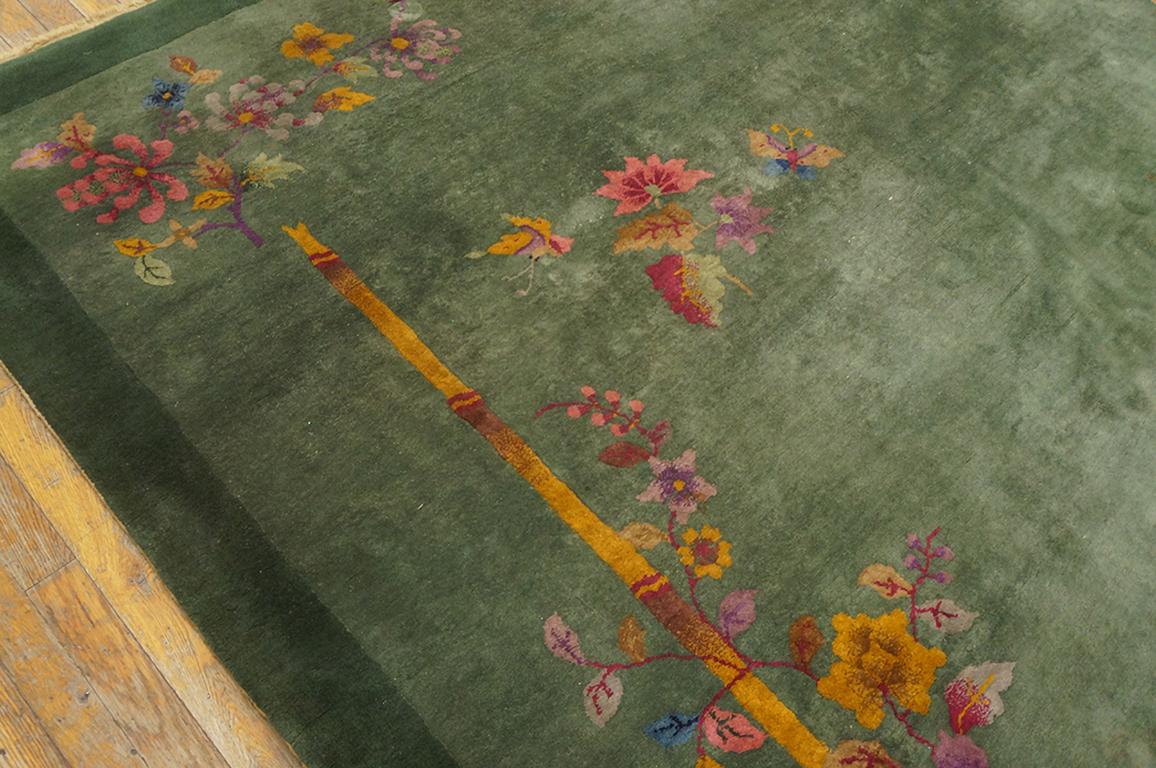 Wool 1920s Chinese Art Deco Carpet ( 7' 10'' x 9' 7'' - 239 x 292 cm) For Sale