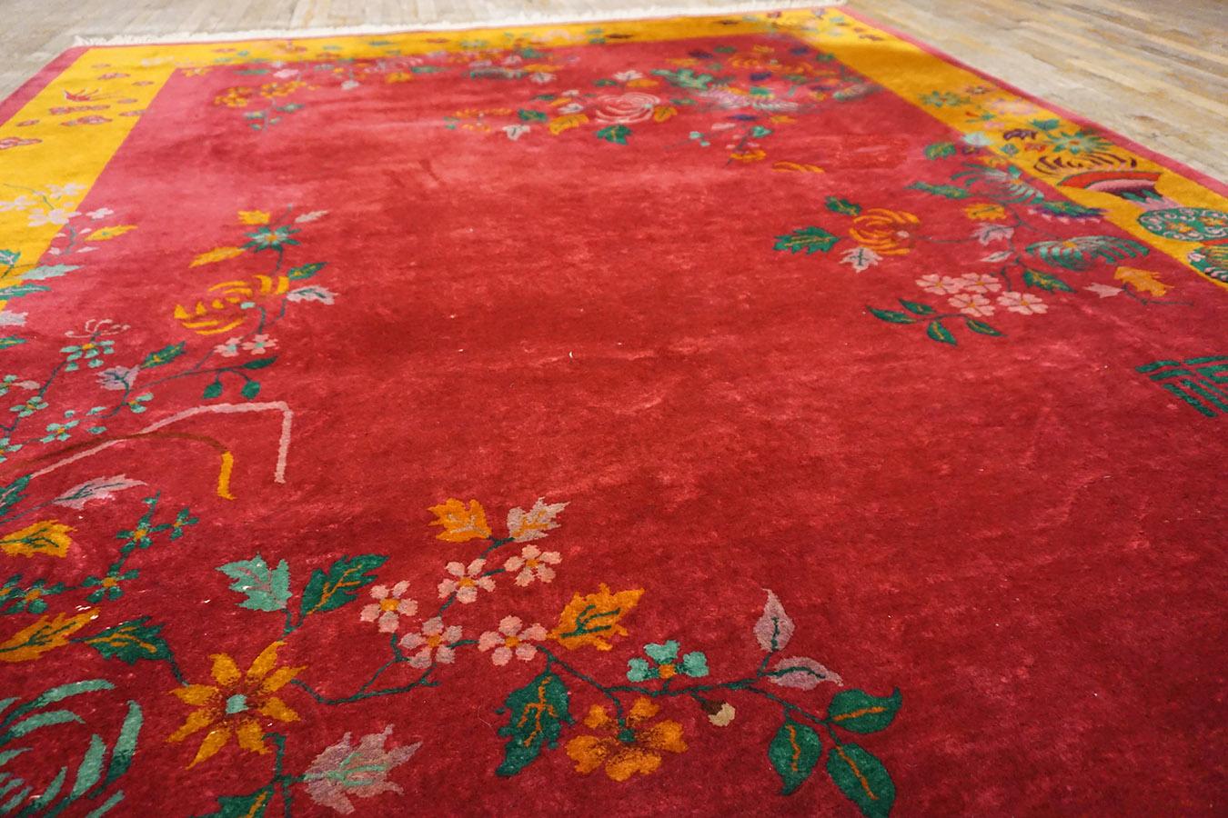 1920s Chinese Art Deco Carpet by Nichols Workshop ( 7'10