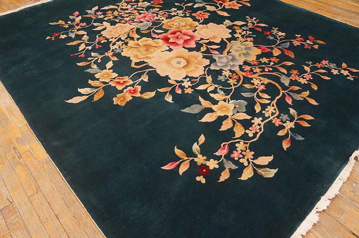 Hand-Knotted Antique Chinese, Art Deco Rug For Sale