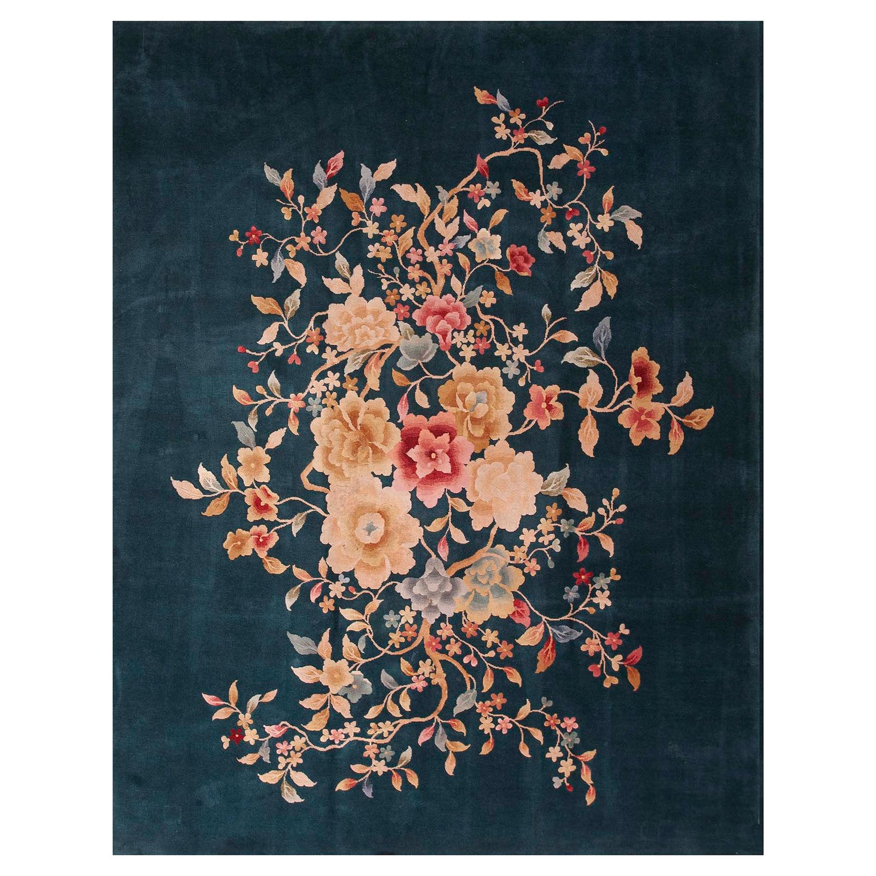 Tapis chinois Art Déco des années 1930 ( 7'10" x 9'8" - 239 x 295 )