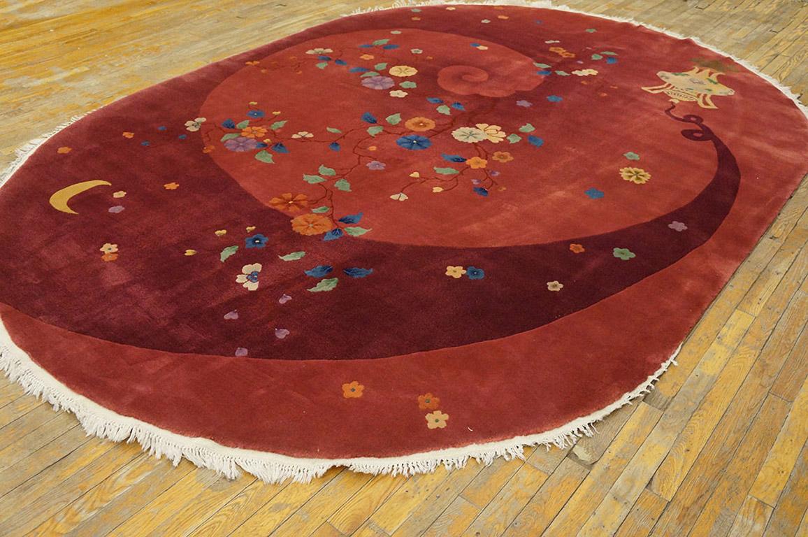 Hand-Knotted Antique Chinese, Art Deco Rug 7' 9