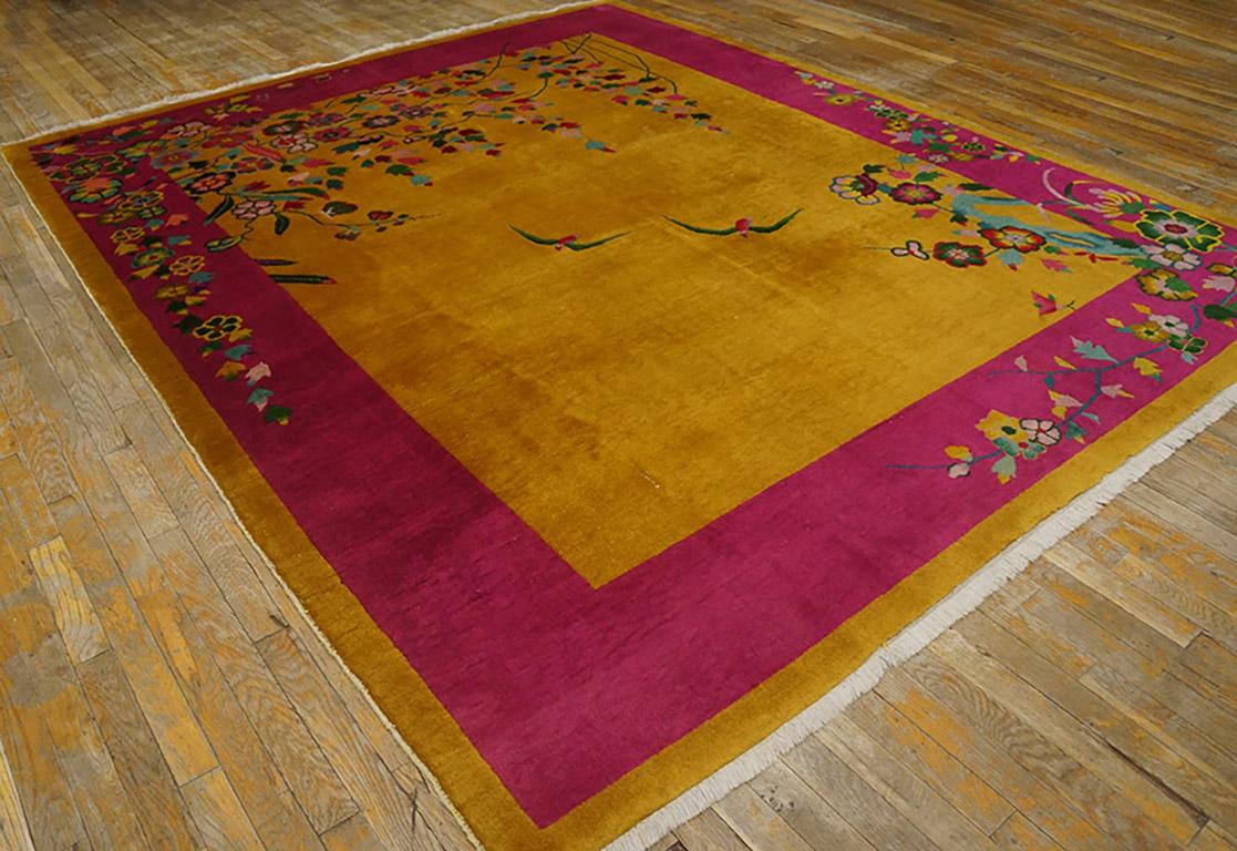 Alfombra Art Decó china de los años 20 ( 235 x 290 cm ) principios del siglo XX en venta