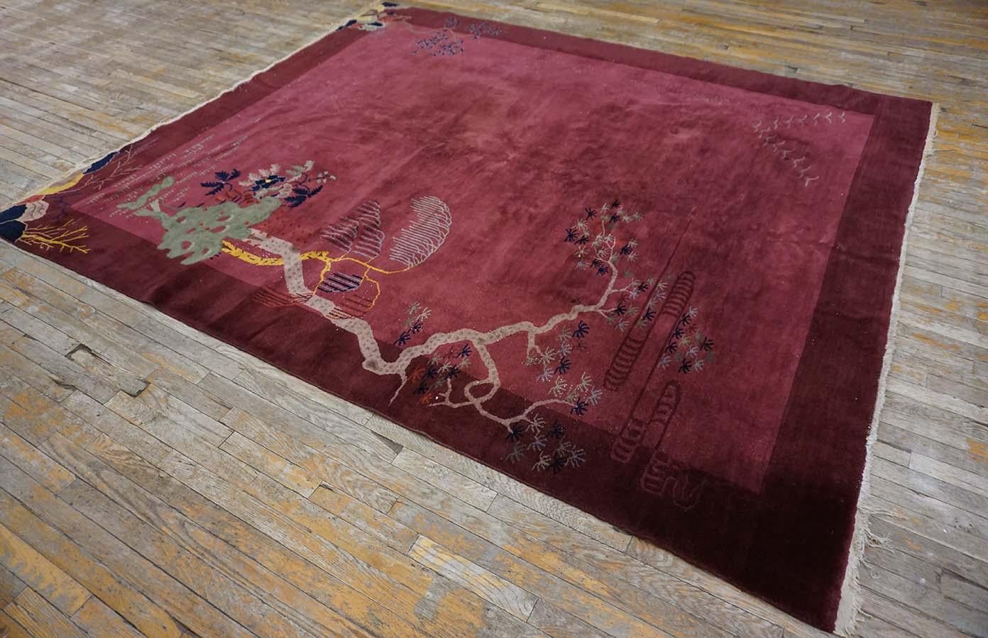 Early 20th Century Chinese Art Deco Carpet ( 8' x 9'6'' - 245 x 290 ) For Sale 1