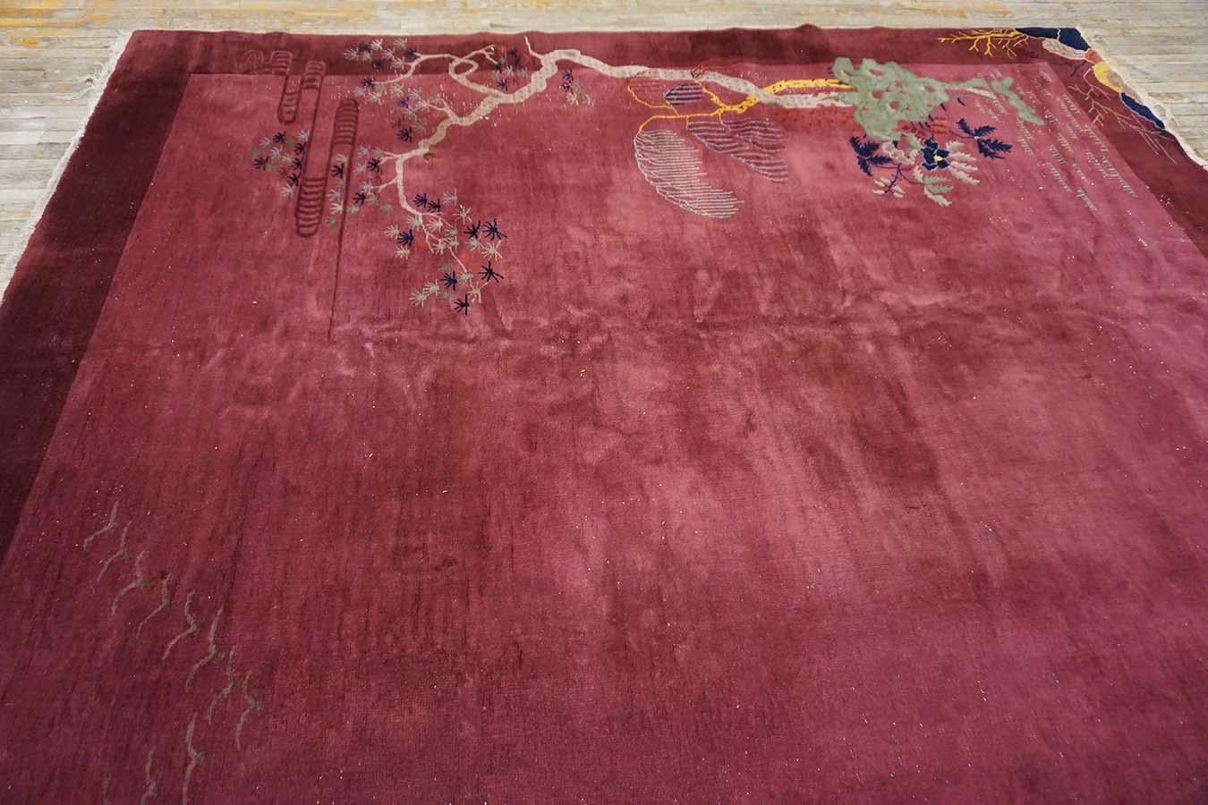 Early 20th Century Chinese Art Deco Carpet ( 8' x 9'6'' - 245 x 290 ) For Sale 3
