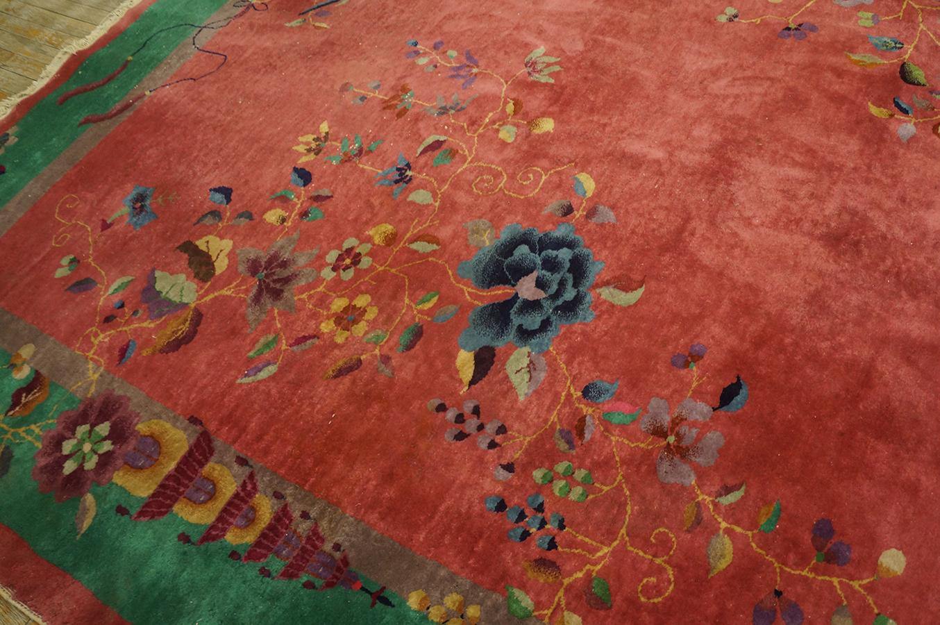 1920er Jahre Chinesischer Art Deco Teppich ( 8' x 9'6'' - 245 x 290 ) im Angebot 2