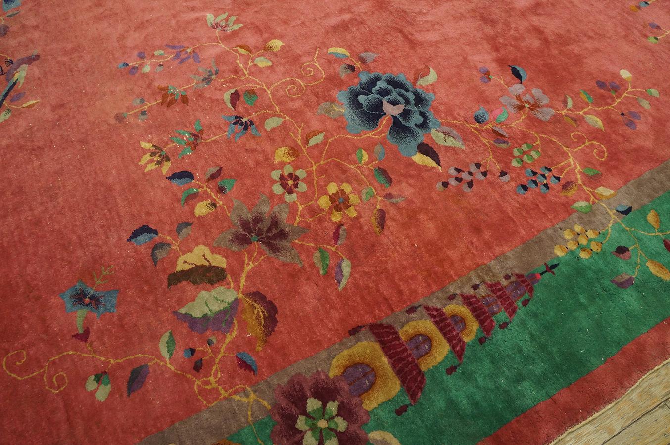 1920er Jahre Chinesischer Art Deco Teppich ( 8' x 9'6'' - 245 x 290 ) im Angebot 3