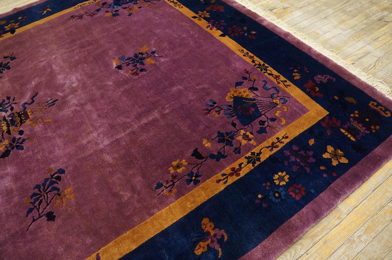 1920s Chinese Art Deco Carpet ( 8' x 9' 8'' - 245 x 295 cm ) For Sale 5