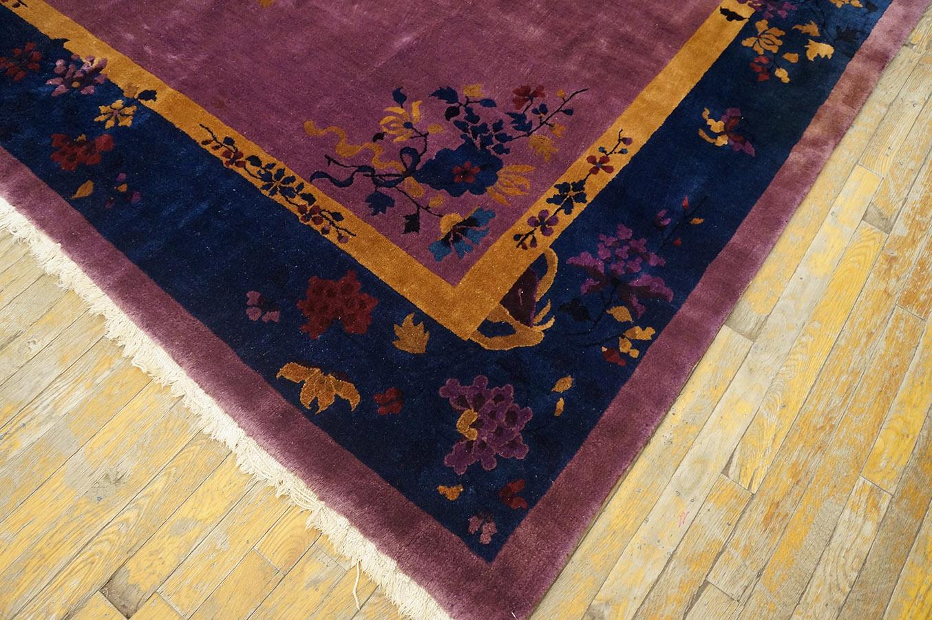1920s Chinese Art Deco Carpet ( 8' x 9' 8'' - 245 x 295 cm ) For Sale 6